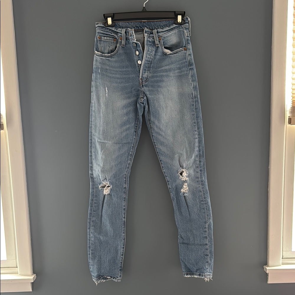 Distressed Levi’s 501